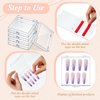 15 Pcs Press on Nail Storage Box with 30 Pcs Adhesive Double Sided Tape Artificial Nail Display Storage Box Acrylic Nail Box Organizer Case Transparent Nail Packaging Boxes for Nail Salon (Clear)