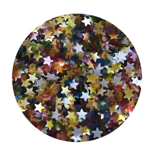 EDIBLE GLITTER Pick Up your COLOR 1/4 oz. flakes, stars, for cakes,for cupcakes, for cookies By Oh Sweet Art (Rainbow Stars)