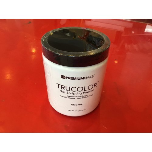Premium Nail Acrylic Nails Trucolorpowder - 16oz/453g - Ultra Pink