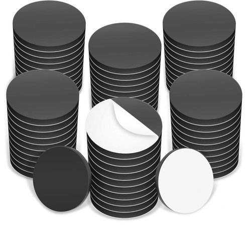 Adhesive Magnetic Discs - Round Magnetic Discs with Adhesive Backing - Magnetic Adhesive Dots Great for Crafts! Magnetic Discs are Great to use at Home, Office, School & More!(1/2 inch, 250 Pieces)