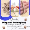 JOLLY STORE Crafts - Mini Pony Beads, Easy-to-Use Reusable Jewelry-Making/Bracelet Beads for Art, Craft Decorations & More, 6.5 x 4mm Beads, Crafted in The USA, Opaque Tan, 1000 pcs (Pack of 1)