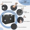 Explore Land 36 inches Dog Crate Cover - Durable Polyester Pet Kennel Cover Universal Fit for Wire Dog Crate (Black)