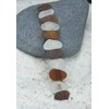 Genuine Surf Tumbled Frosted White and Brown Sea Glass French Barrette Hair Clip 4" or 100 mm Length - Quantity of 1