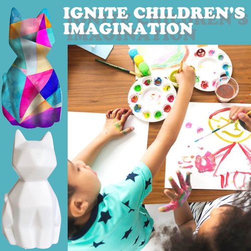 T-Antrix Paint Your Own Cat Lamp Kit- Painting kit for Kids 6-12, DIY Cat Crafts Night Light for Girls Boys Ages 3+ Arts and Crafts Supplies for Kids Ages 8-12