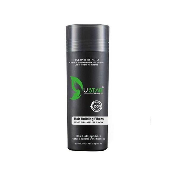 Ustar Hair building Fibers Hair Loss Concealer for Thinning Hair White 0.97oz 27.5g