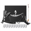Megan beard shaping tool,5 piece set beard shaper - include Professional Straight Edge Razor,beard template,10 Count of double edge blades,barber pencil and Stainless steel scissors.