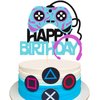 WishFirst Video Games Level Up Happy Birthday Cake Toppers Gamers Birthday Party Favors Supplies For Video Game Game-01 0
