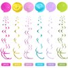 30 Pieces Candy Hanging Swirls Decorations, Candyland Birthday Party Decor for Girls Kids Lollipop Party Donut Party Ice Cream Party Sweet Theme Baby Shower Supplies