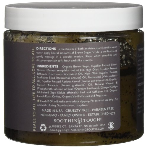 Soothing Touch, French Vanilla Latte Organic Brown Sugar Scrub, 16 oz