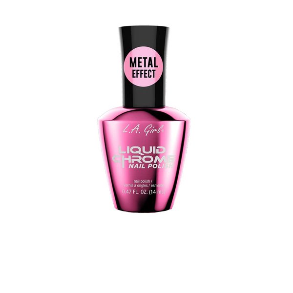 L.A.girl Liquid Chrome Nail Polish 0.47 FL OZ- 8 Colors (Radiant Rose)