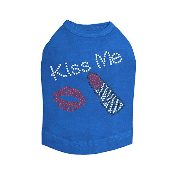 Kiss Me (Lips and Lipstick) Dog Shirt 3XL ROYAL BLUE