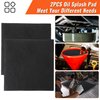 Saillong 2 Pcs 22'' Oil Drain Splash Pad, No Splatter Pad Square Pad for Car Changing Oil Transmission Drain Pan, Black