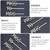 Minkissy 3pcs Words Letter Hair Pins Mrs to Miss Barrette Glitter Rhinestone Hair Clips for Women Ladies Girls