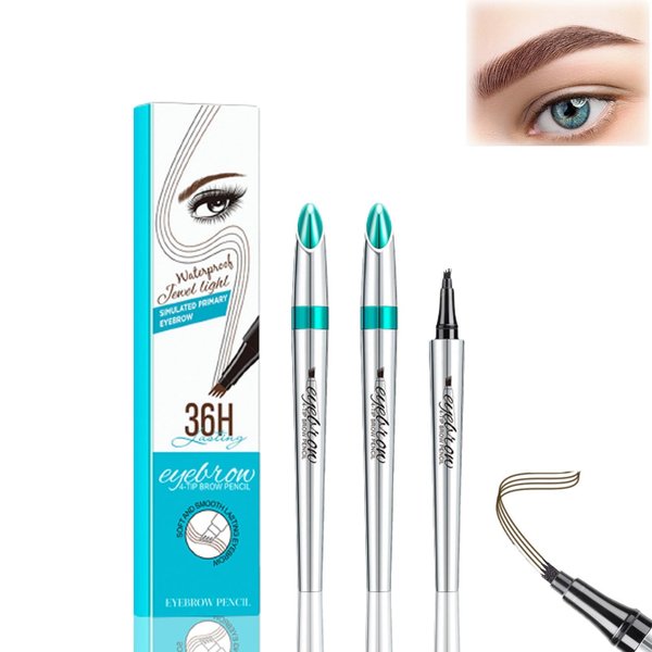 Arch Define 3D Microblading 4-tip Eyebrow Pen, ArchDefineBlapee Eyebrow Microblading Pen - Eyebrow Pencil, Blapee Micro 4 Point Brow Pen,Atikisoi Eyebrow Pencil, Long-Lasting (Reddish Brown)