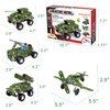4 in 1 Metal Military Truck STEM Building Projects Metal Army Toys Model Car Kits Set for Boys Age 8-12 Assembly Engineering STEM Kits or Kids 6-8 Engineering Gifts Toys for Ages 14 and Up Adults