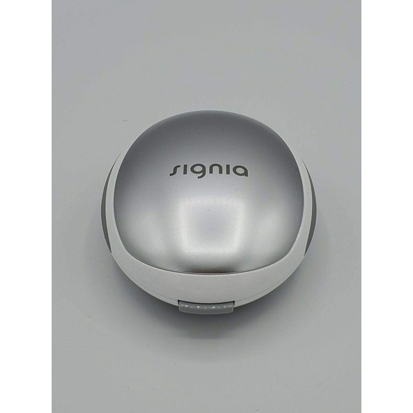 Original White/Silver Genuine Signia Hearing Aid Case Protective Storage Travel Box