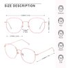 DUCO Blue Light Glasses for Women Men Computer Blue Ray Blocking Glasses Cute Retro Round Eyeglasses Frame 8217