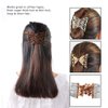 Hair Comb Wire Plate Hair Comb Water Drop Beads Magic Hair Clips Hair Comb Magic Elastic Hair Clips For Women Girls Hair Accessory(Coffee)