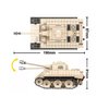 General Jim's Military Series WW2 Building Blocks Toy Set - German Army Leopard VK-1602 Reconnaissance Battle Tank Building Blocks Set