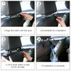 Osilly 4 Pcs Car Headrest Hooks, Bling Rhinestones Hook for Auto Front Seat, Crystal Hanger Holder, Automotive Interior Storage Organizer for Purse Coats Umbrellas Grocery Handbag (White)