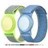 2 Pack AirTag Bracelet for Kids, Apple Air Tag Protective Cover with Nylon Wristband, Anti Lost GPS Trackers Case Cover Elastic Watch Band for Toddlers Girls Boys Elders (Blue,Green)