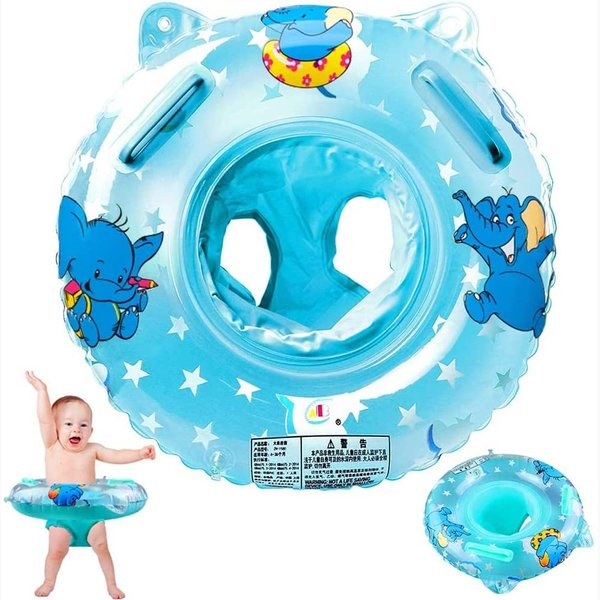 Walsai Baby Swimming Float, Inflatable Swimming Ring with Float Seat for 6 Months-6 Years Children (Blue)
