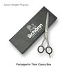 Generic Hair Cutting Scissors, Schönn Hair Scissor, Professional 6.5 inch Right-Handed Barber Shears - German Stainless Steel, Hand Sharpened (Silver/Gold), SCH-CLS-01