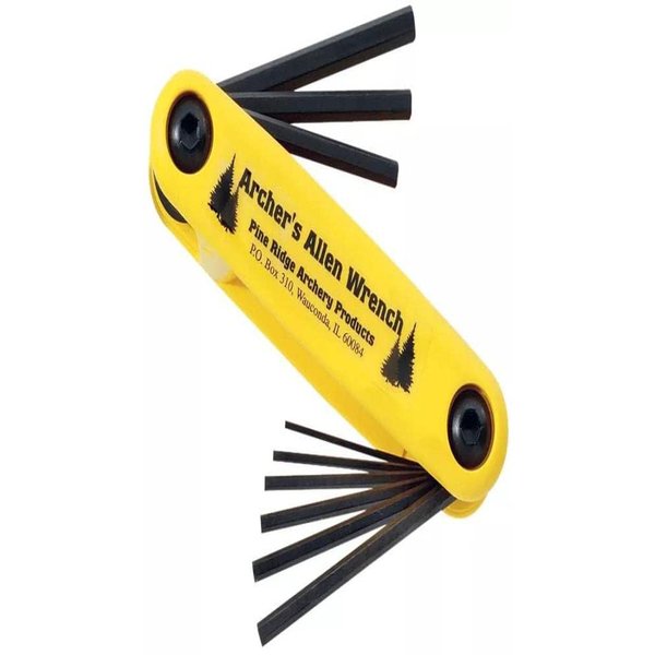 Pine Ridge Archery Allen Wrench Set, Foldable Hex Keys Made of Industrial Strength Tool Steel, Archery Accessories, 9 Sizes Included