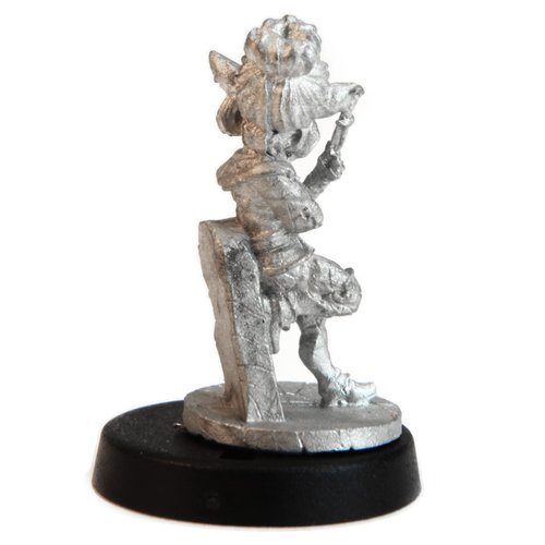 Stonehaven Miniatures Female Gnome Rogue Miniature Figure, 100% Pewter Metal - 24mm Tall - (for 28mm Scale Table Top War Games) - Made in USA