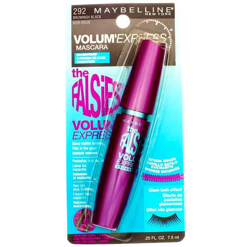 Maybelline New York Volum' Express The Falsies Waterproof Mascara, Brownish Black [292] 0.25 oz...