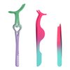 3pcs Lash Tweezers Set, Gradient Color Eyelash Tweezers for False Lashes Stainless Steel Eyelash Applicator Tool Eyelash Extension Tweezers for Classic Lashes False Lashes Makeup
