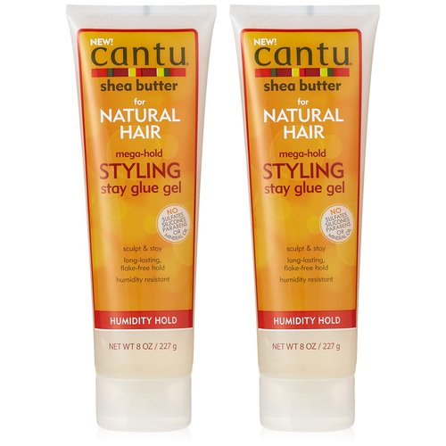 Cantu Natural Hair Styling Gel Stay Humidity Hold 8 Ounce Tube (235ml) (2 Pack)