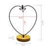 Ornament Display Stand for Hanging Glass Terrarium Wood Base Creative Decoration for Home Garden Wedding Party Festival (Heart)
