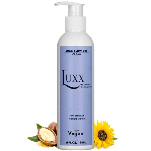 Luxx Blow Dry Cream | Frizz Control | Vegan Heat Protectant Styling Cream | Infused with Argan Oil & Shea Butter | Sulfate & Paraben-Free (6 Fl. Oz)