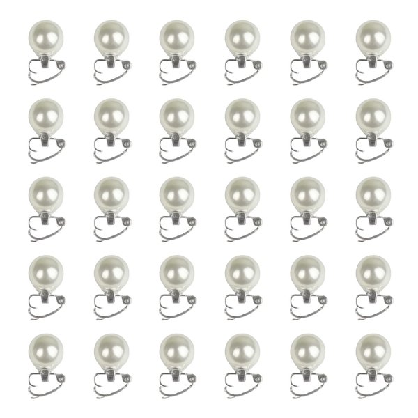 30-Piece Mini Pearl Hair Clip Set for Women, Elegant White Pearl Hair Pins, Versatile Hair Barrettes for Girls and Brides