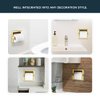 FORIOUS Brushed Gold Toilet Paper Holder Wall Mount, in Wall Toilet Paper Holder Gold, Champagne Bronze Toilet Paper Holder Recessed Made of Metal, Lavatory Gold Toilet Paper Roll Holder