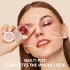 IMAKEUPNOW Cream Blush for Cheeks Eyes Lips, Creamy & Buildable Matte Finish with Applicator, Face Makeup Stack - #001 Withered Rose