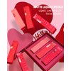 Matte Liquid Lipstick for Women- 1Pcs Highly Pigmented Color Lip Stain Tint, Super Velvet Matte Lip Gloss, Up to 16H Wear, Long Lasting Waterproof Smudgeproof, Non-Stick Cup Lip Makeup-06# Wine Red