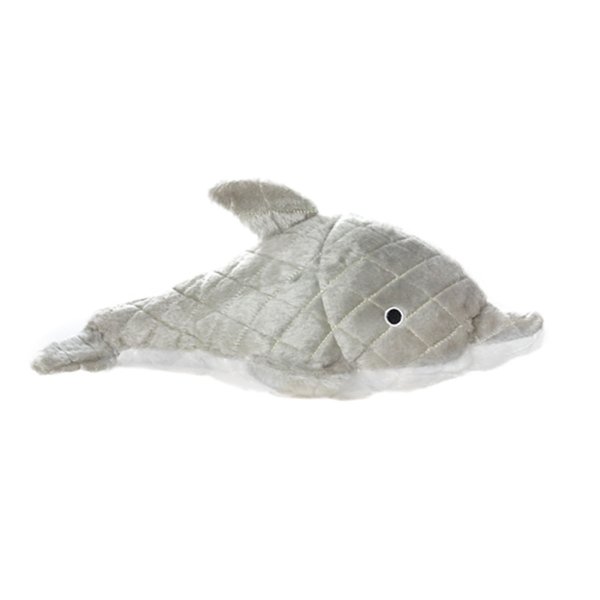 MIGHTY- Ocean Dolphin - Squeaker-Multiple Layers. Made Durable, Strong & Tough. Interactive Play Dog Toy (Tug, Toss & Fetch). Machine Washable & Floats