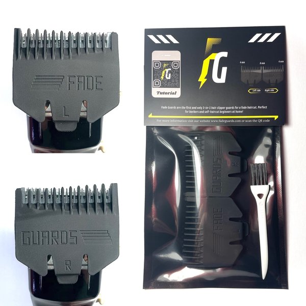 Special Fade Guide, 3-in-1 Hair Clipper Fade Guards, Taper/Fade Guide, Self Haircut, Unique Designed Trimmer Attachments, Fade Comb, Suitable with Wahl, Babyliss, Gamma+, Suprent