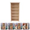 Homoyoyo Doll House Model Doll Storage Cabinet 1 12 Scale Wooden Bookshelf Miniature Wood Furniture Wood Decor Mini Furniture Doll House Furniture Small Wooden Bookshelf Mini House Supply