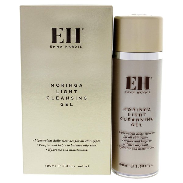 Emma Hardie Moringa Cleansing Gel, Facial Cleanser and Makeup Remover with Moringa, Sweet Almond Oil, and Omega 3s, Gel Cleanser