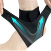 Ankle Support Brace, Adjustable Ankle Strain Protector Strap, Against Sprains Arthritis Compression Wrap Stabilizer, Pain Relief Foot Sleeve for Basketball Sport Injuries Recovery, 1 Pair (Black, L new)