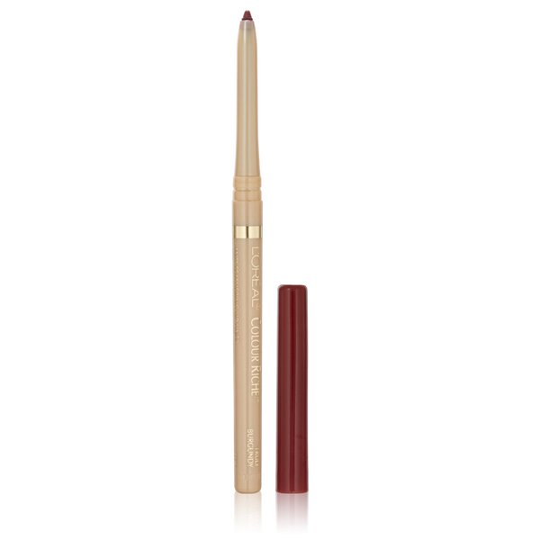 L'Oreal Paris Colour Riche Lip Liner with Omega 3 and Vitamin E, Truly Burgundy, 0.007 oz.