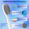 10 Pack Replacement Toothbrush Head Compatible with Burst Electric Toothbrush, YMPBO Toothbrush Heads for Burst Sonic Toothbrush, Deep Cleaning Bristle Design, White