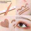 Vtrem 2 Colors Light Coffee Color Eyeliner Pen Waterproof Ultra-Fine Tip Smudgeproof Gel Eyeliner Long-Lasting Eye Liners for Women Makeup Tools