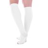 Doc Miller Open Toe Compression Socks, 15-20 mmHg, Toeless Compression Socks Women and Men for Maternity, Shin Splints & Calf Recovery, 1 Pair White Knee High Small Size