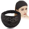 IMMER LIEBEN 3 Pcs Wide Lace Headbands Elastic Head Wrap Stretch Hair Accessories Makeup Headband Elegant Hair Band for Lady Women Girls 3 Colors （Black, Beige, Brown）