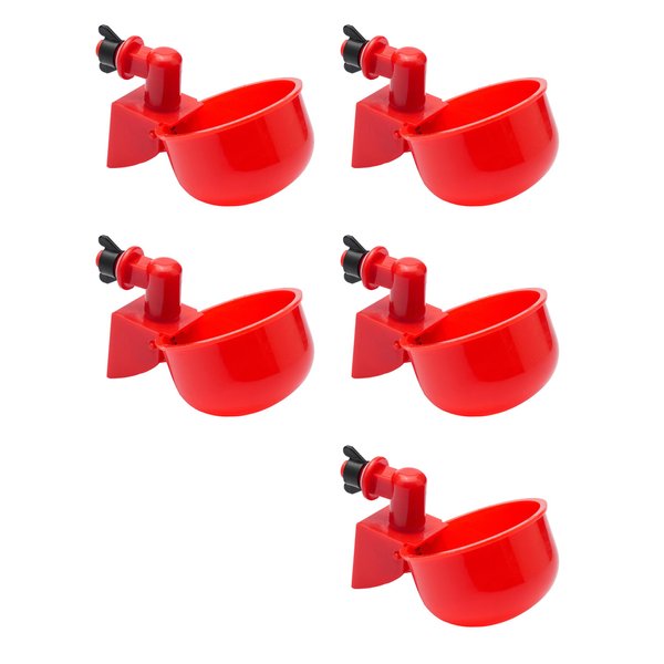 Pack of 5 Automatic Poultry Drinker - Durable and Long-Lasting Design for Convenient Hydration