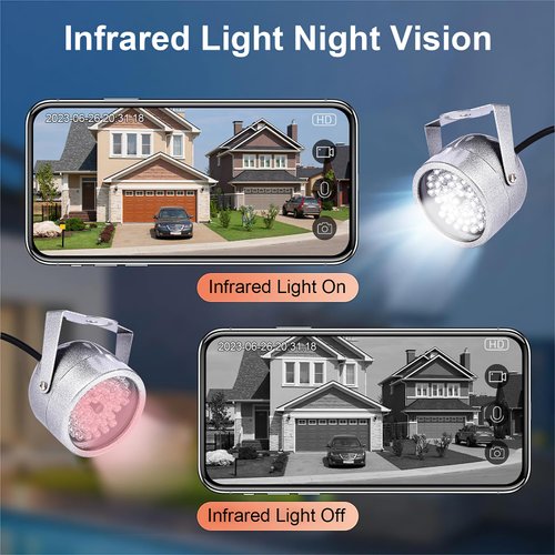 Camera IR Light 48 LED IR Illuminators Lights Waterproof Infrared Night Visionss Light for Security CCTV Camera